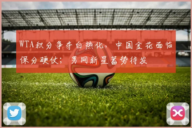 WTA积分争夺白热化，中国金花面临保分硬仗；男网新星蓄势待发